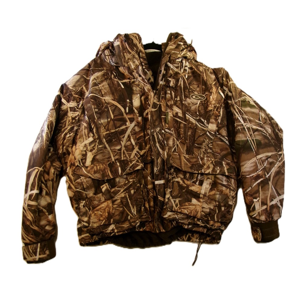 Drake Waterfowl Systems 3-in-1 Camo Hunting Jacket Mens Med Brown Fleece Liner